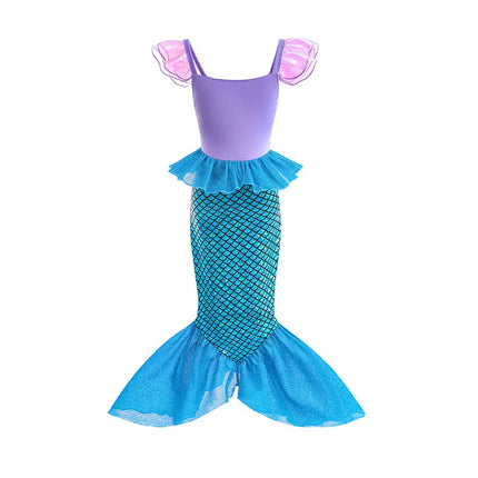Fancy The Little Mermaid Costume Princess Ariel Mermaid Costume for Girls Ariel Carnival Halloween Costumes Party Dress Clothes