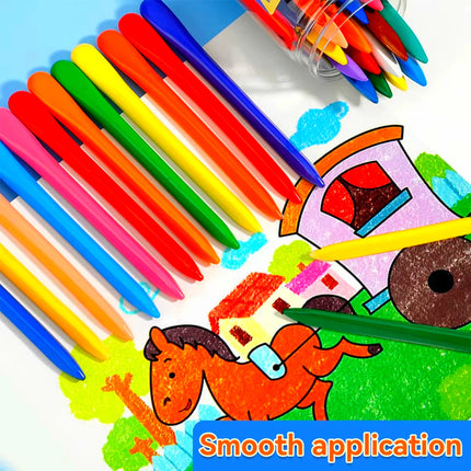 12/24/36Colors Kawaii Triangle Crayons Washable Non-Toxic Oil Pastels Kids Art Supplies Drawing Painting Set Toddler Gift