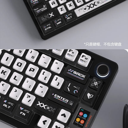 2025 New Eva Rebuild Of Evan Anime Figure Four Sided Side Transparent Pbt Thermal Sublimation Transparent Crystal  Key Cap Gifts