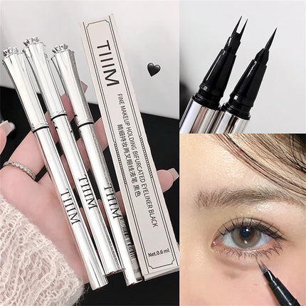 Waterproof Wild Eyebrow Pen 2/4 Separated Head Natural Brow Makeup Quick-Drying Creation of Ultra-Fine Lasting Liquid Eyebrow