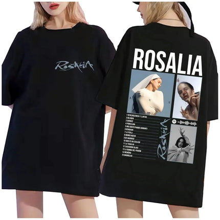 Rosalia LUX World Tour T Shirts Men Women Oversized Y2k Fashion Aesthetic T-shirts Casual Cotton Loose Female Male Short Sleeves