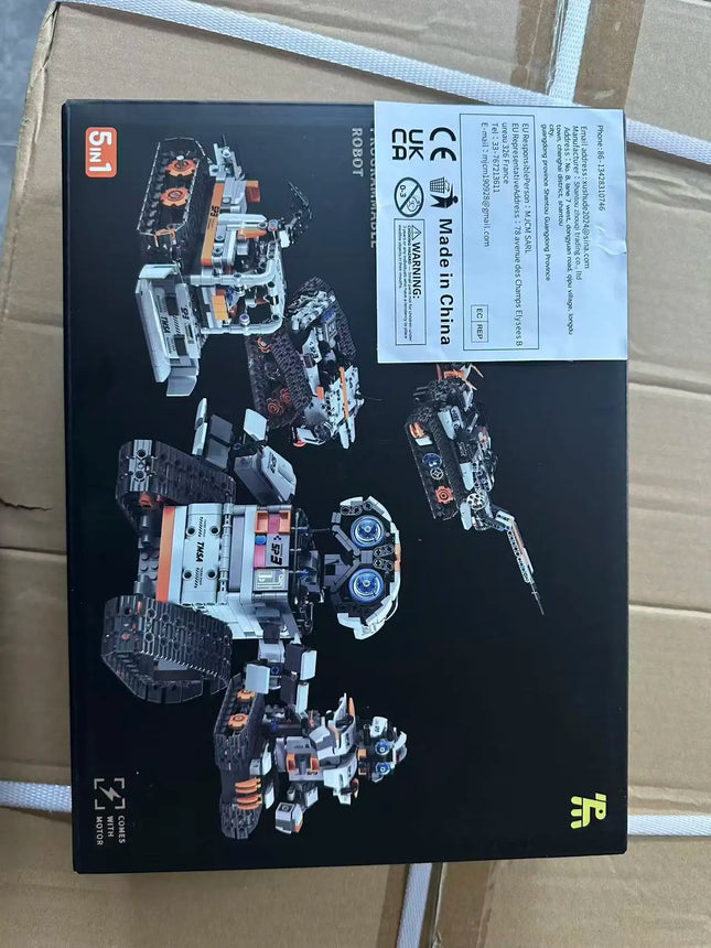 1-to-5 Electric Building Blocks, Compatible with Wali Blocks, Electric Programming Robot STEM Toy, Christmas Gift