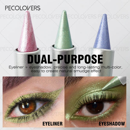 1 Pc Monochromatic Glitte Shiny Eyeshadow Pen & Eyeshadow Stick, Beautiful Eye-cathing Eye Makeup Look, Perfect Gifts