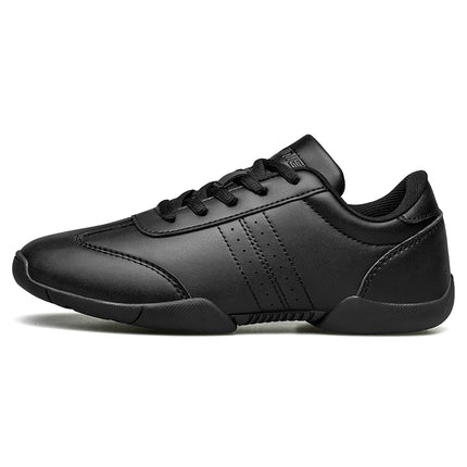 BAXINIER Youth Girls White Cheerleading Dancing Shoes Athletic Training Tennis Walking Lightweight Competition Cheer Sneakers