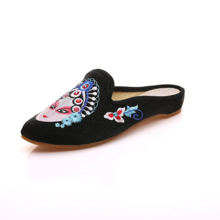 Chinese Style Summer Harajuku Slippers Women Shoes for Women Fashion Casual Vintage Embroidery Ethnic Style Streetwear
