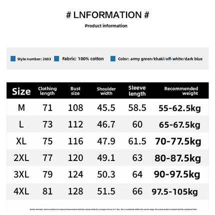 2026 New Style Solid Color Long-Sleeved Shirt Men's Spring-Autumn Pure Cotton Washed Workwear Jacket Retro Loose Shirt Jacket