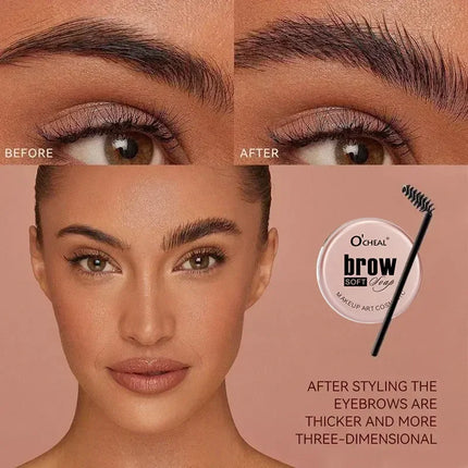 3D Eyebrow Styling Cream Waterproof Quick-drying Make up Eyebrow Sculpt Soap Natural Wild Brows Pomade Setting Gel Wax Wholesale
