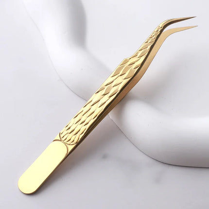 Professional Eyelash Tweezers for Lash Extension, Stainless Steel High Precision Eyelash Extension Eyebrow Tweezers