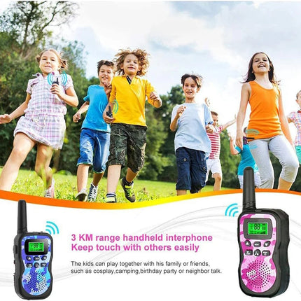 3 PCS Kids Walkie Talkie, 3KM Long Range Wireless Intercom, Parent-Child Interaction Toy, Gift for Children (Batteries Required)