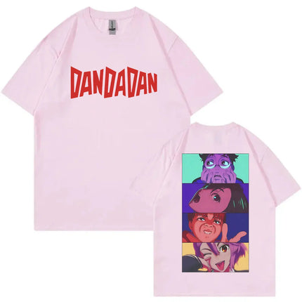 Japanese Funny Anime Dandadan T-shirt Men Women Clothing Cartoon Short Sleeve Tops High Quality Cotton Oversized Tees for Fans