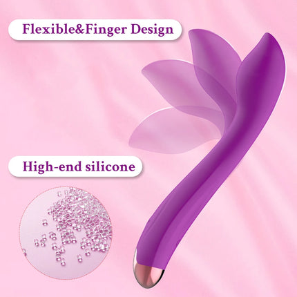 Finger Dildo Vibrator for Women 10 Powerful Vibration Mode Clitoral G Spot Stimulation Massager Vagina Masturbator Adult Sex Toy