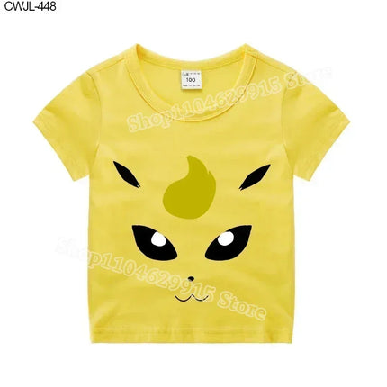 Pokemon Child T-shirt Fashion Clothes Pikachu Print T-Shirts Boutique Kids Clothing Boys Charmander Summer Tops Birthday Gift