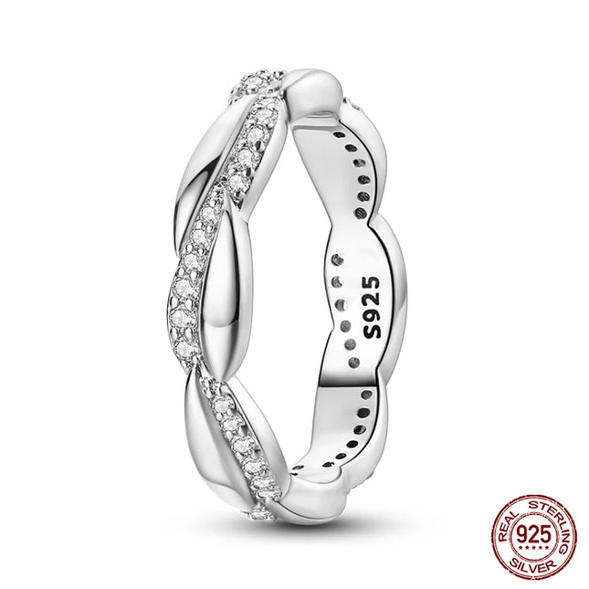 Fashion Original Luminous Firefly Rings 100% 925 Silver Eternal Heart-Shaped Zircon Rings Fine Wedding Engagement Jewelry Gifts