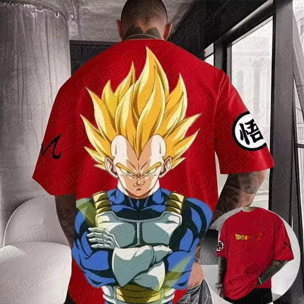 Saiyan Son Goku Anime Dragon Ball Harajuku Men Summer T-shirt 2026 Oversized Retro Street Women Casual Loose Short Sleeve Unisex