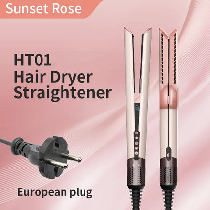 Hair Straightening Comb Hair Dryer HT01 Huaqiangbei Flat Iron Straightener Negative Ion No Hair Damage Dry Wet Use