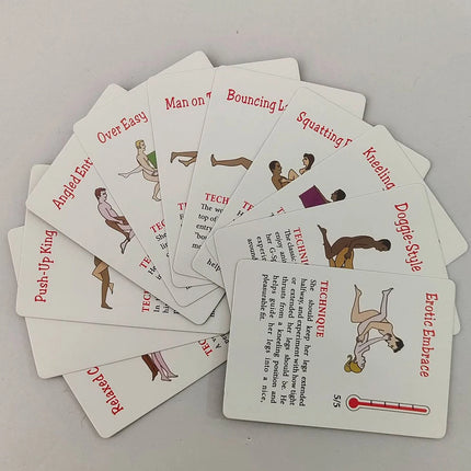 Adult Sexual Position Card 50 Positions Bondage Games 18+ Sex Love Cards Sexy Pose Card Naughty Valentine's gift Erotic Products