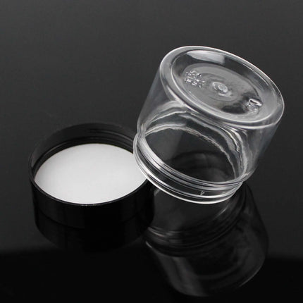 50pcs/pack 50ml Plastic Cosmetics Jar Makeup Box with Black Cap Travel Face Cream Bottle Container Refillable Empty Makeup Jar