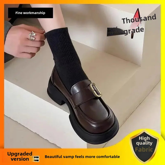 Women's Soft Genuine Leather Shoes Thick Sole British Style Flats New Spring Summer Collection Jk Uniform Loafers