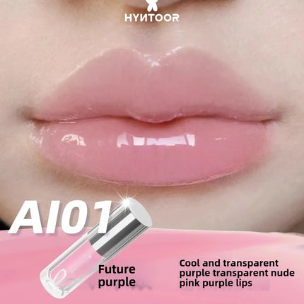 HYNTOOR 3D Mirror Lip Glaze - Future Fantasy Planet, Shining Bright Color Lip Gloss, Removes Dead Skin and Fades Lip Lines, Lip Care Makeup