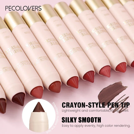 1 Pcs Matte Velvet Lipliner & Lipstick Pen, Smooth Easy To Apply, Precise To Definded Lip Lines, High Color Rendering Non-sticky