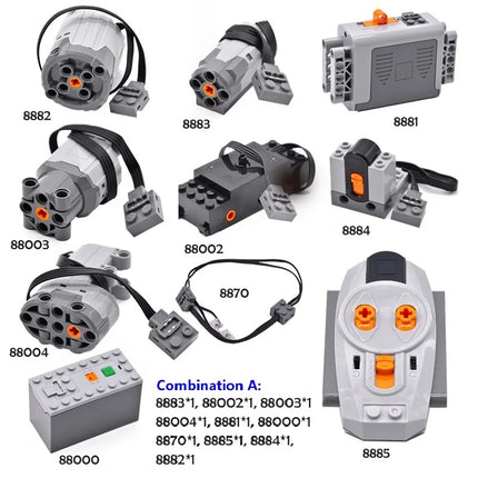 Technical Blocks Servo PF Train Motor Power Functions MOC High-Tech Parts Bricks Accessories Technik Servo RC Motor 8884 85 8879