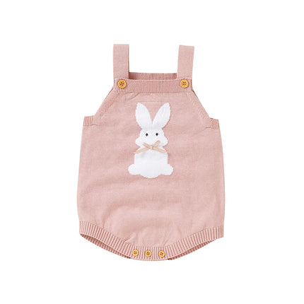 Baby Bodysuits Clothes Spring Autumn Rabbit Knitted Newborn Boys Girls Easter Onesie Clothes 0-18m Cotton Knitted Infant Outfits