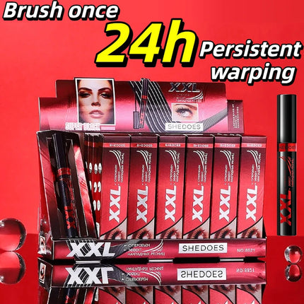 1 Piece of 7D Waterproof Mascara, 24-Hour Long-Lasting Hold, Lengthening and Thickening, Suitable for All Light Beige Tones, Quick-Drying, Dense and Slender, Thickened and Curled, Sweat-Proof and Smudge-Proof, Valentine's Day