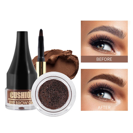 4 Colors Brown Black Eyebrow Cream Enhancers Waterproof Long-lasting Air-cushion Dye Brows Gel Tinted Makeup Liquid Eyebrows