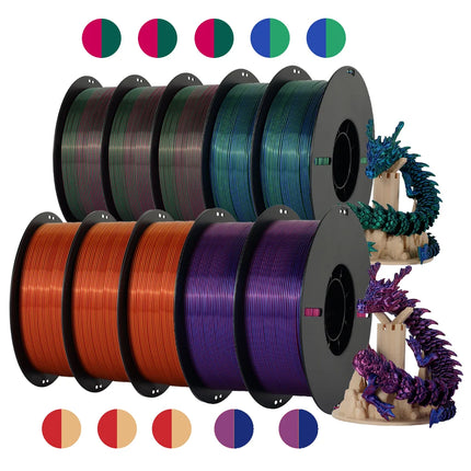 10KG PLA PETG TPU Filament 1.75mm Dimensional Accuracy+/-0.03mm No Bubble High Quality Multicolor 3D Printer Filament
