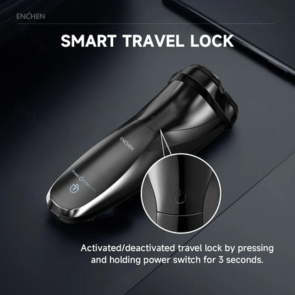 ENCHEN Electric Shaver 3D Blackstone 3 IPX7 Waterproof Razor Wet And Dry Dual Use Face Beard Battery Digital Display For Men