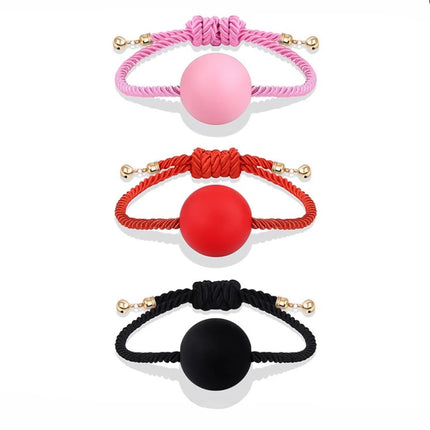 3 Colors Soft Rope Silicone Gag Ball Sex Toys Open Mouth Gag BDSM Bondage Mouth Ball Woman Couples Adult Game Erotic Accessories