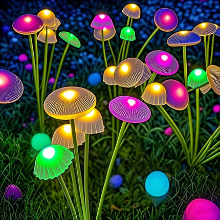 1pc Solar Mushroom Lights Dual Mode LED Waterproof Outdoor Garden Decor for Yard Patio Pathway Ambiance, Solar Garden Light