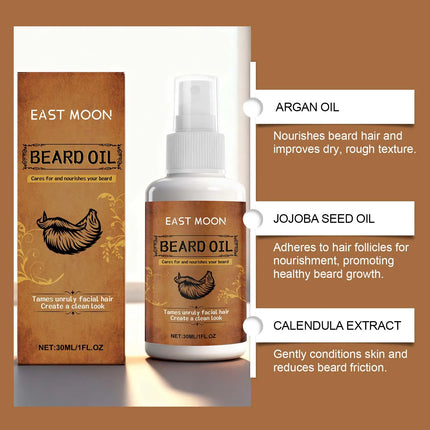 Beard Oil Spray For Men Conditioning Beard Care Moisturizing Oil Extract Leave In Conditioner Beard Softener Cologne Scent Groom