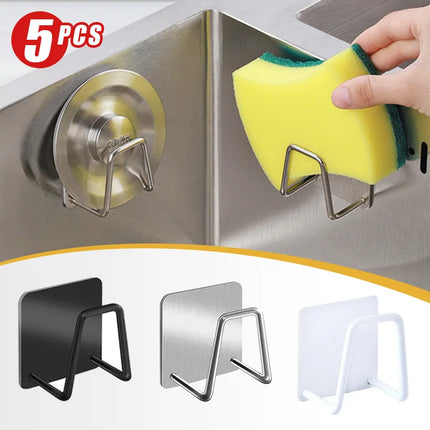 Kitchen Stainless Steel Sink Cover Sponges Holder Self Adhesive Drain Drying Lid Chopping Board Rack Wall Hook Storage Organizer