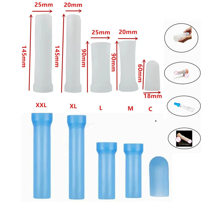 Dick Extender Sleeves For Penis Enlargement Stretcher Genital Penis Pump Accessories Glans Cap Enlarger Erection Adult Sex Toys