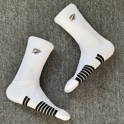 Men's Mid-Calf Basketball Socks Thickened Training And Competition Professional Sports Socks Anti-Slip And Friction-Resistant