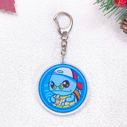 Pokémon Pikachu Gengar Bulbasaur Squirtle Car Keychain Accessories Acrylic Charms Pendant For Bag Key Holder Backpack Decoration