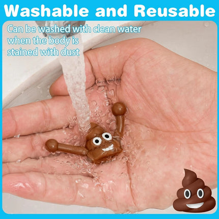 5Pcs Funny Poop Sticky Squishy Rubber Flying Finger Novelty Stress Relief Toys Ejection Stretchy Stress Relief Toys Party Favors