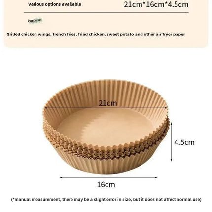 Large Air Fryer Disposable Paper Liner Square 23cm Non-stick Airfryer Parchment Baking Paper for Cooking Steaming Basket