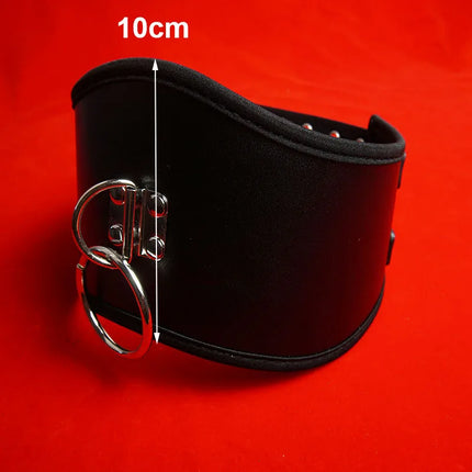 Leather Posture BDSM Collar Sexual,Sex Toys for Couples,Choker Bondage Restraints,Adult Games,Role Play,Submissive,Role-playing