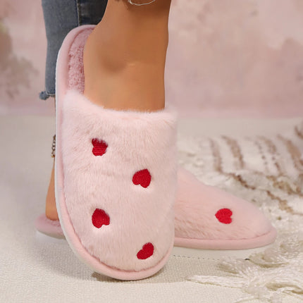 Women's LOVE Slippers Fuzzy Fluffy Memory Foam Slides House Shoes Open Toe Indoor and Outdoor Cute Comfort Living Room Shoes