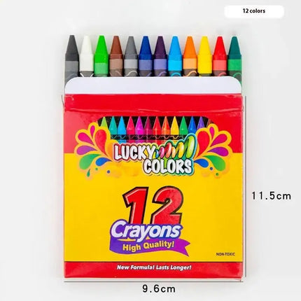 4/12/18/24Colors Art Drawing Set Multicolor Crayons Kid Graffiti Brush Student Oil Painting Stick Suit School Art Supplies