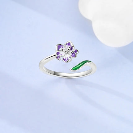 Adjustable Rings 925 Sterling Silver Mermaid Wing Dragon Sunflower Tulip Open Rings For Women Female Original Engagement Jewelry