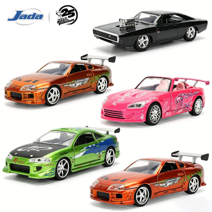 JADA 25th Anniversary 1:32 Diecast Collection–Fast & Furious Mitsubishi Eclipse/Toyota Supra/1970 Dodge Charger/Honda S2000