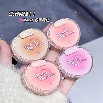 Gradual Soft Mist Pink Blush Cream Mousse Blush Palette Apricot Cheek Tint Blusher Matte Peach Rouge Face Contour Shadow Makeup