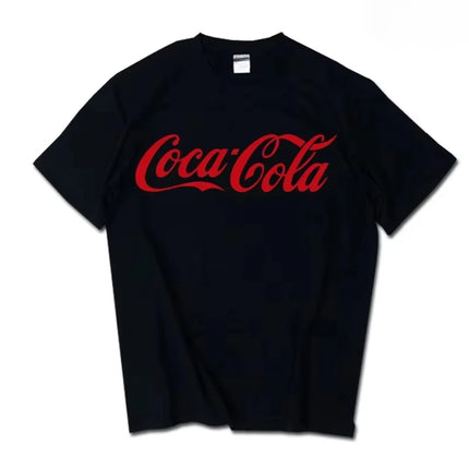 2026 Summer  New INS Pepsi Cola Sprite Coca-Cola Joint T-shirt Men Women Loose Cotton Couple Short Sleeve Tops T Shirts