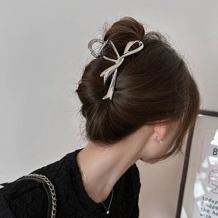 2024 New Vintage Ribbon Bow Hair Claws Exquisite Metal Hair Clip Clasp Hairpins For Women Hair Accessories Barrettes Shark Clips