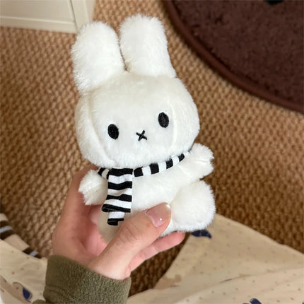 Kawaii Miffy Cute Plush Pendant Cartoon Rabbit Winter Series Snowman Versatile Backpack Decoration Key Chain Girl Festival Gift