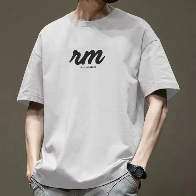 Oversized Trendy Men's T-Shirts Summer New Short Sleeve O-Neck Loose Printing Letter Vintage Tops Casual Fashion Men's Clothing