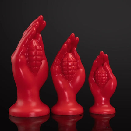 Red Fist dildo anal plug suction cup buttplug big hand stuffed butt plug large penis fist masturbators 18+sex toys for men women